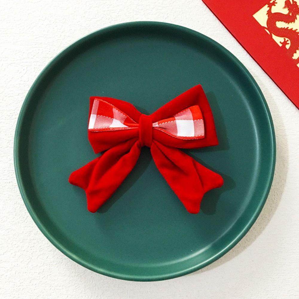 Crown Children Red Bow Hairpin Rabbit Hanfu Hair Sticks All-match Chinese New Year Headwear  Girls