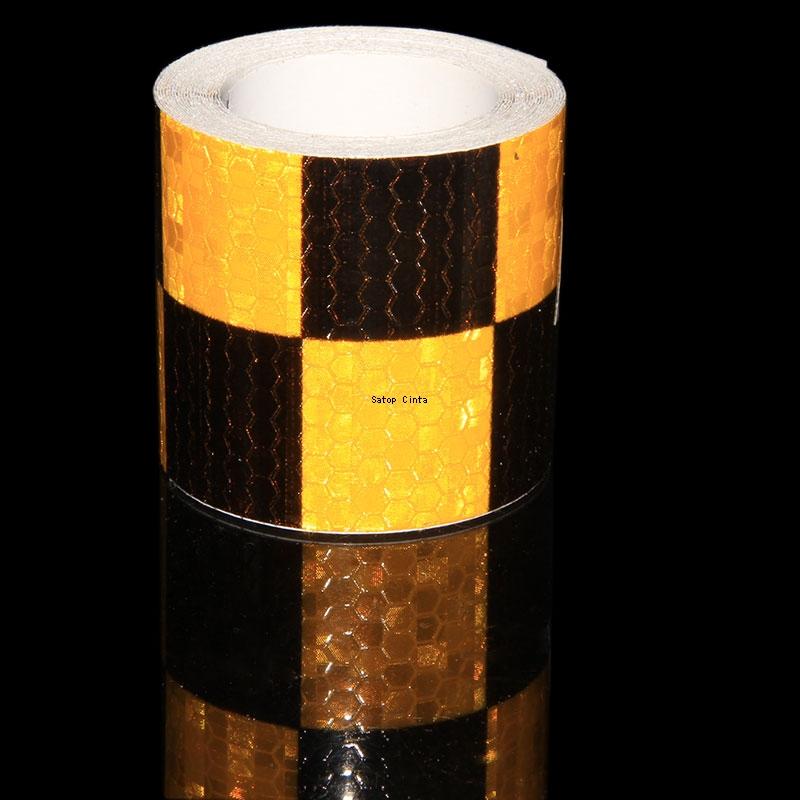 5cm*3m Grid Reflective Car Stickers Waterproof  Adhesive High Visibility Caution Warning Safety Tapes Reflectors Strip For Truck