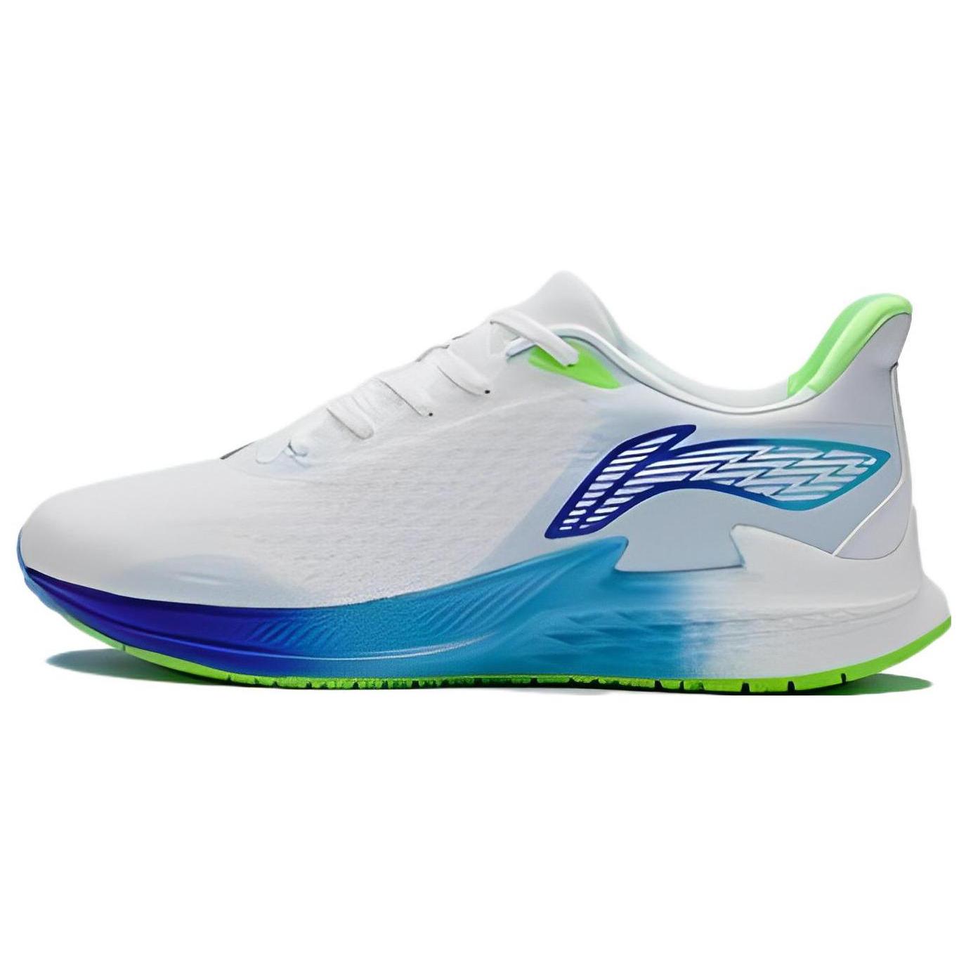 

new LiNing Red Hare 4 Non slip Wear resistant Shock Absorption Low Top Running Shoes Men s White Blue 41.5