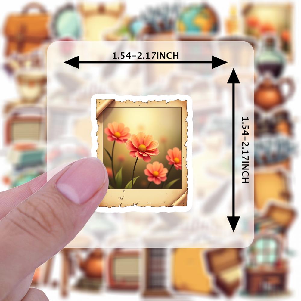 Vintage Retro Office Decals Nostalgic Antique Stationery School Supplies Stationery Stickers For Guitar Suitcase