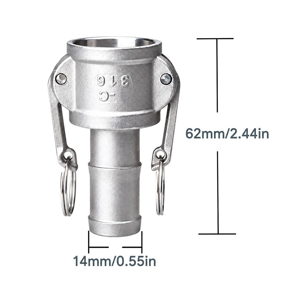 Stainless Steel Quick Connect Fitting Thread Adapter  for Water Oil Pump Pipe Systems