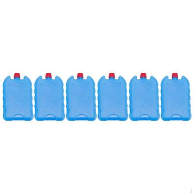 6Pcs Ice Blocks for Food Drink Cooling Brick Packs Beach BBQ Camping
