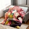 Anime Girl Cute Virtual Singer m-Megurine L-Luka Soft Warm Plush Blanket Dormitory Sofa Living Room Hogar Bedroom Gift Nap Home