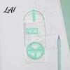 Portable Desk Accessories Multifunctional Geometric Drawing Ruler Thickened Transparent Plastic Template Safe Measurement Aid for Students