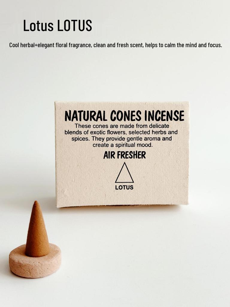 Lotus Tower Genuine Indian Handmade Aromatherapy Cone Incense - Natural Ingredients to Purify & Calm the Mind