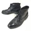 Germany Lloyd Leather Chukka Short Boots 42 8F 26.5 Black Straight Tip Back Gore