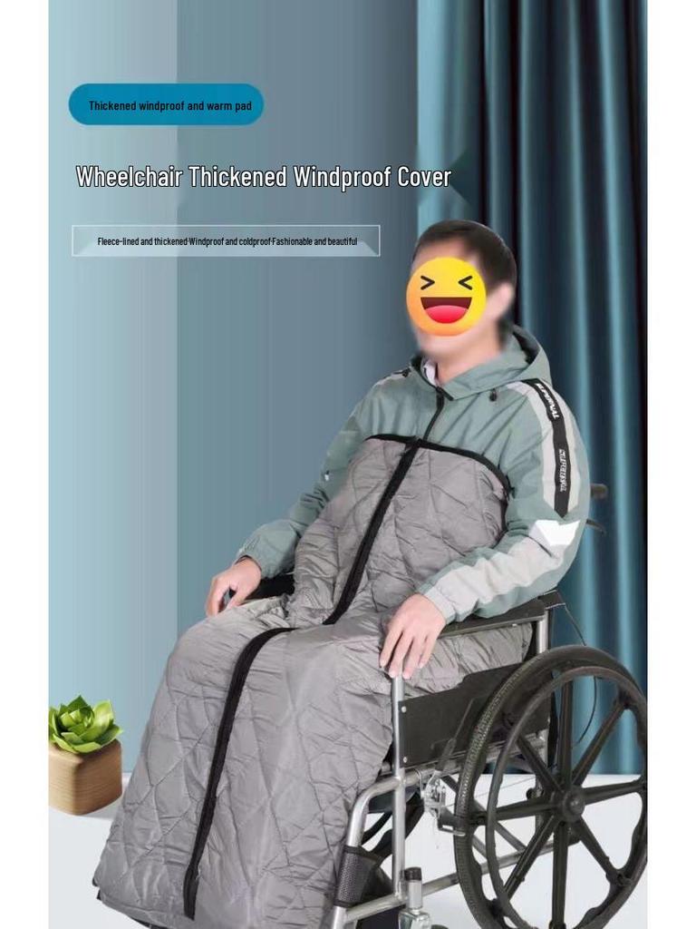 Elderly Travel Blanket: Winter Windproof, Coldproof Thick Quilt for Outdoor Wheelchair Use