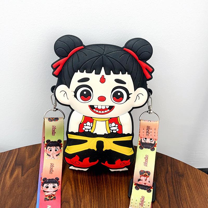 Creative Change Bag Nezha Cartoon Children's Bag Boys and Girls Cute Bag Guochao Magic Child Peripheral Shoulder Oblique Span Bag