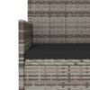 4 Piece Garden Lounge Set with Cushions Grey Poly Rattan
