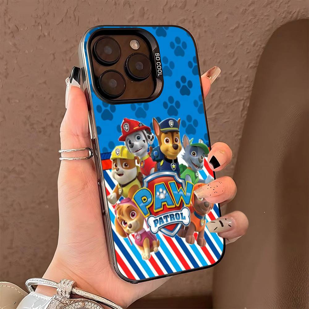 Cute Cartoon P-paw Anime P-patrol Color Phone Case For IPhone 17 16 15 14 13 12 11 Pro Max Plus Pro Shell