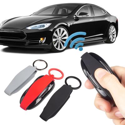 New Silicone Smart Key Fob Protector Case Cover Keyring Tesla Model S ORANGE