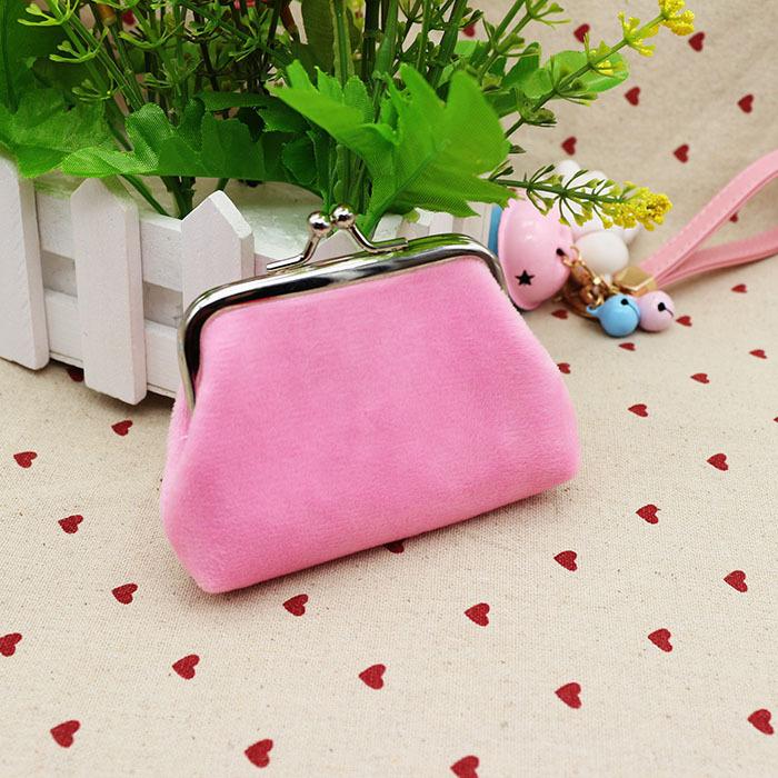 Candy color bag plush bag coin purse students fabric coin purse children small wallet small gift
