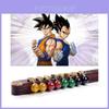 Orecchini vintage neri con inserto in agata raffiguranti Goku e Dragon Ball. Non servono piercing!