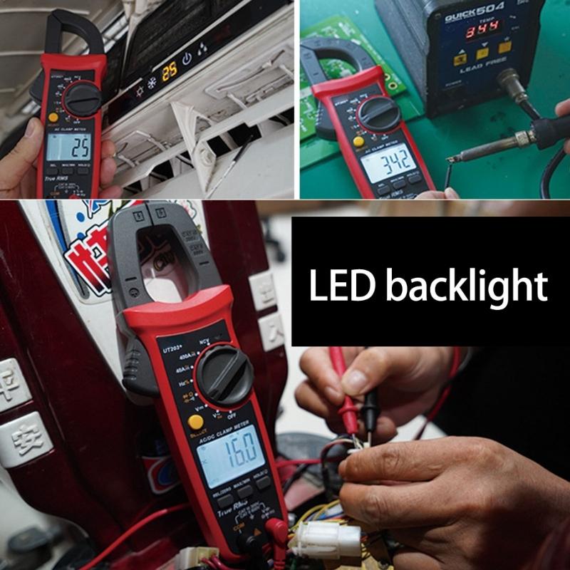 Digital Multimeter Measuring Diode Frequency Capacitance with Backlit Flashlight Current Voltage Test Meter Clamp Meter