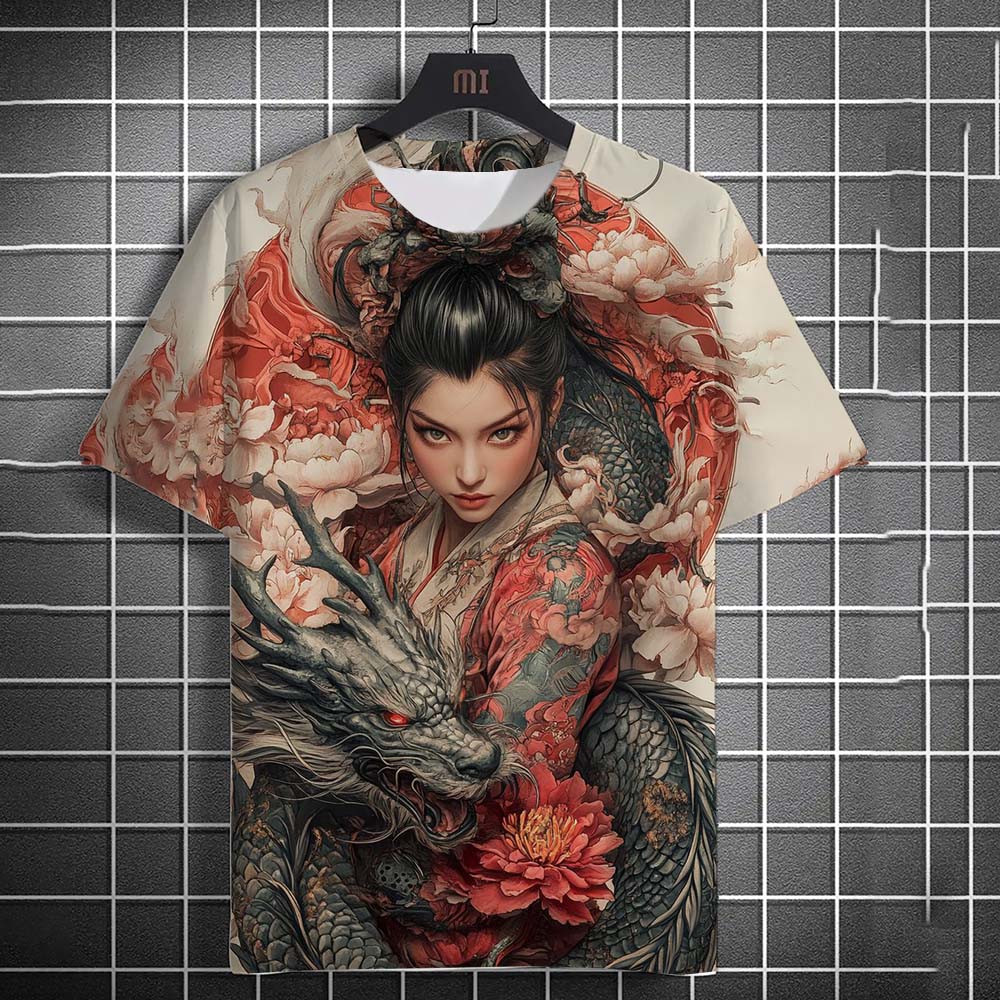 Cartoon Sexy Girl Pattern Men's T-Shirt 3d Printed Oversized T Shirts For Men Personality Harajuku Short Sleeve Tops Clothing