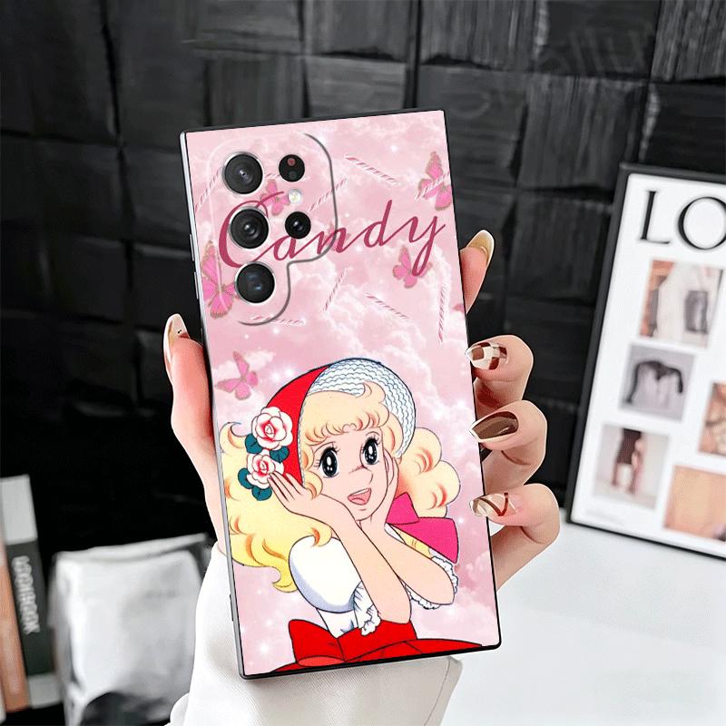 Anime Candy Candy Soft Phone Case for Samsung Galaxy S26 S25 Edge S24 Ultra S23 Plus S22 S21 FE S20 Black Cover Back Shell
