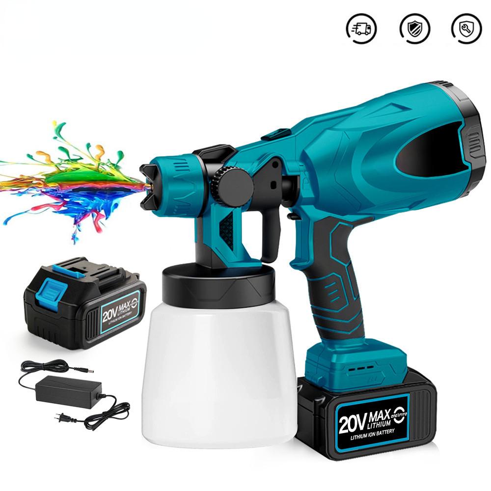 800ML Household Multifunctional Electric Spray Gun Cordless Portable Paint Sprayer Auto Furniture Steel Coating Airbrush