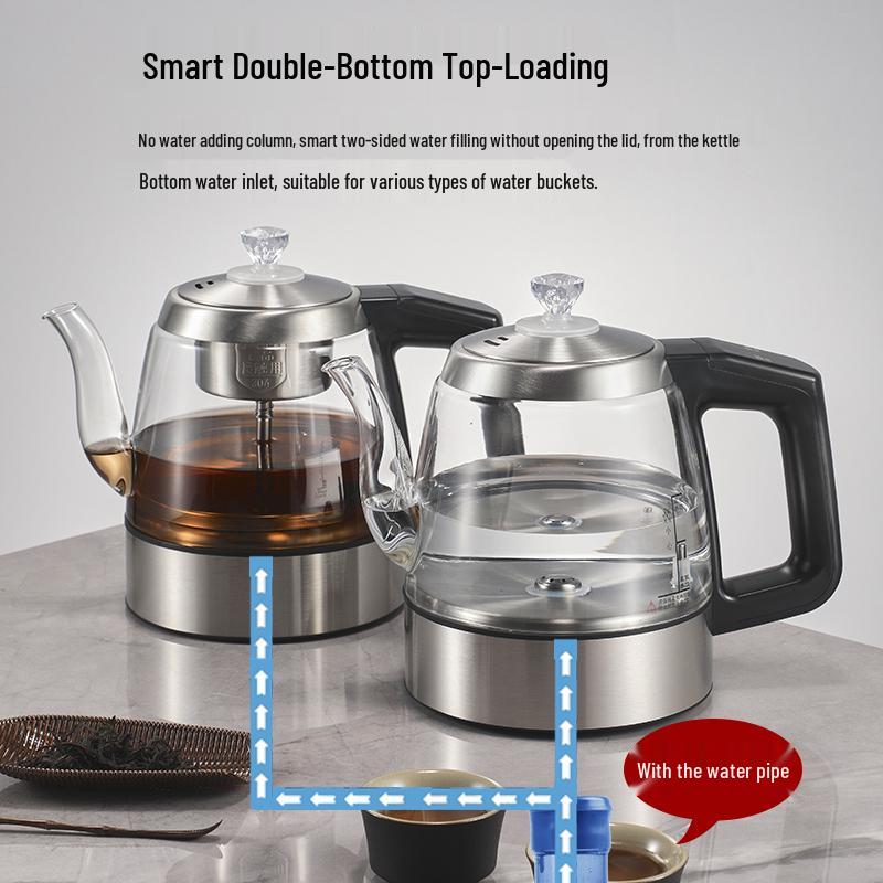 Automatic Double-Hole Hot Water Kettle with Smart Bottom-Filling, Ideal for Boiling Water and Tea Brewing At Home