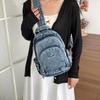 Lightweight Denim Backpack Women's Outdoor Travel Multifunctional Chest Bag Shoulder Crossbody Bag