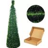 150CM Pre Lit Faux Christmas Tree Foldable Artificial Xmas Tree for Home Indoor Decor Party Winter Holiday Festival Decoration