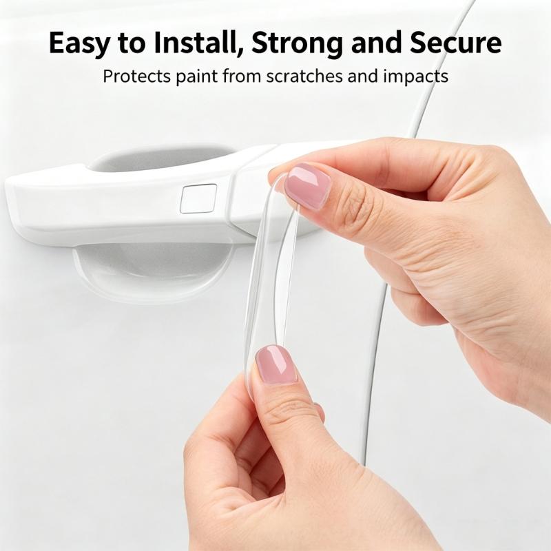 Vehicle Door Edges Guard Strips, Flexible PVC Door Bumper Protectors with Peels-and-Stick Setups for Everyday Car Owners