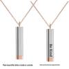 Stainless Steel 3D Bar Pendant Clavicle Chain
