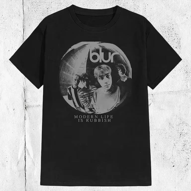 Unisexs Blur Britpop Band Konzert Tour T-Shirt Sommer Streetwear Lässig In Mode Einzigartiges T-Shirt Tops Trendig Vintage Nostalgisch Retro
