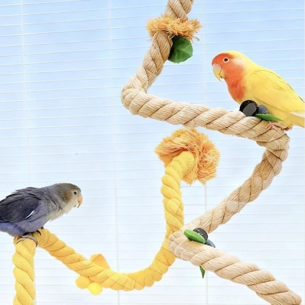 Bite Resistant Parrot Bird Toy Rope Hanging Parrot Standing Perch  Training