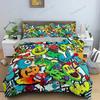 Color Comic Pattern Duvet Cover Queen King Cartoon Bedding Set for Kids Boys Girls Hippie Hip Hop Rock Style Comforter Cover741