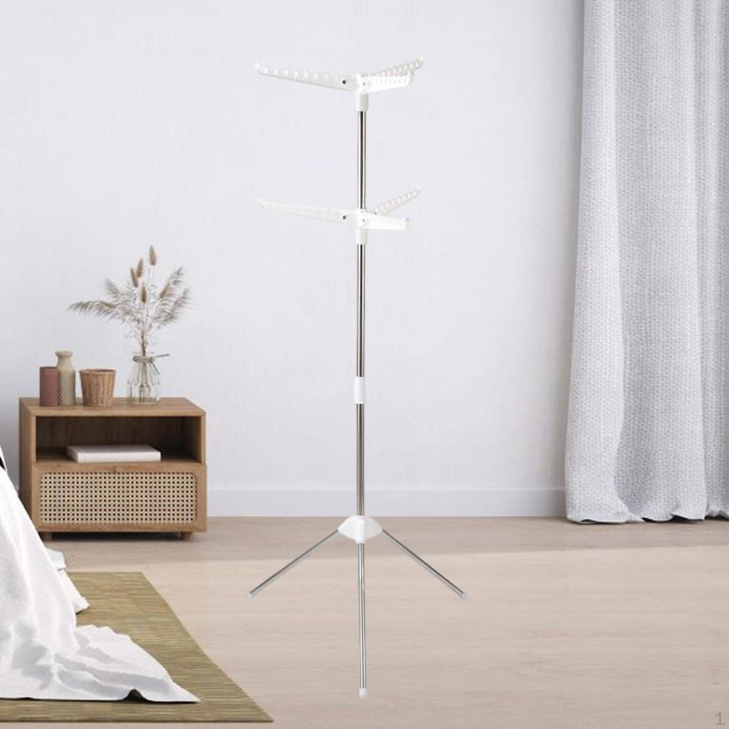 Tripod Clothes Drying Rack Foldable Laundry Portable Towel Rack, Garment Storage Hanger