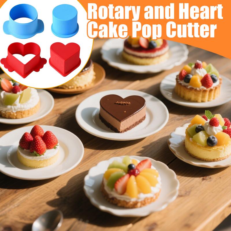 Cake Pop Cutter Birthday Parties Cake Cutter Pusher Smooth Shapes Press Set Home Baking Accessories Teaching Tool For Skewers