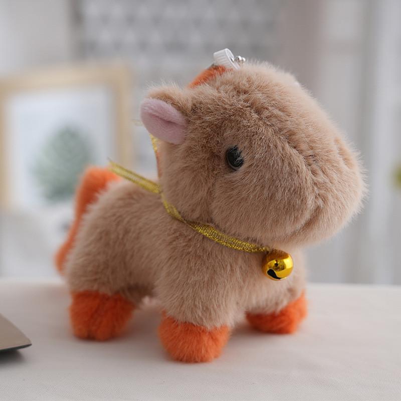 Toy Plush Pony Cute Cartoon Animal Doll Keychain Backpack Pendant Holiday Gift