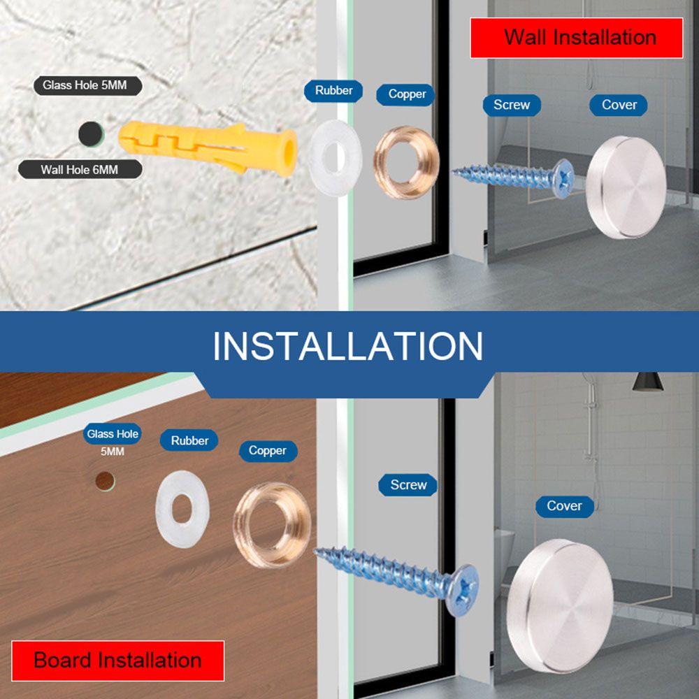 Stainless Steel Screws Decorative Cap Mirror Fasteners Mirror Fixing Nails Decoration Screw Covers