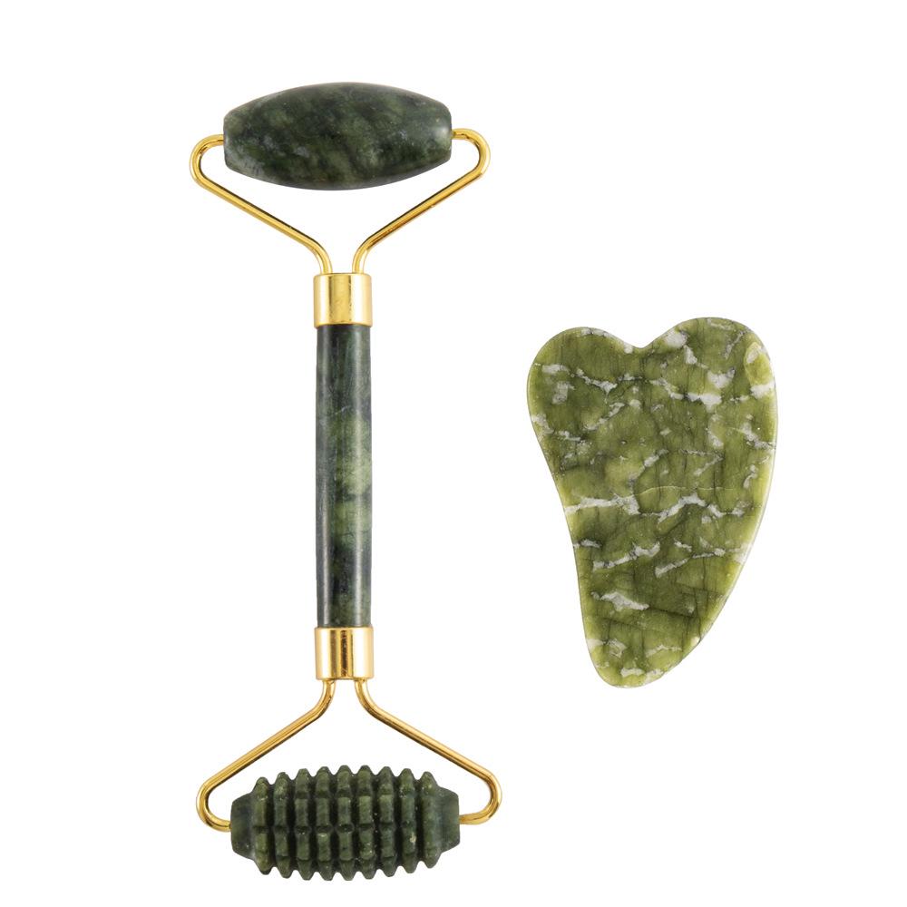 Jade Roller & Gua Sha Facial Massage Three-Piece Set