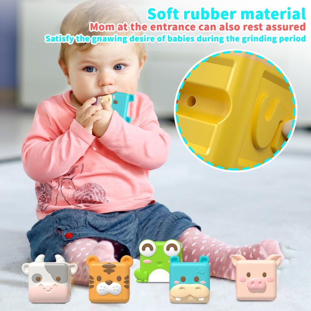 Soft Building Block Toys Cute Animal Building Block Stacking Baby Early Education Children's Educational Toys