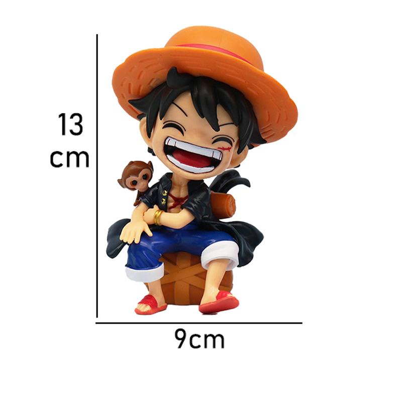 Anime Peripheral Series ONE PIECE Luffy Solon Sanji Q-version Sitting Posture Children's Model Figurine Toy Gift Collectibles
