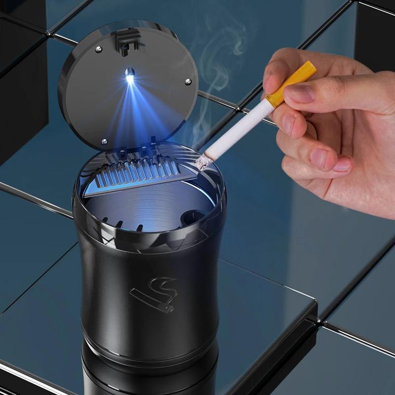 2026 Hot For VW VOLKSWAGEN Luminous Car Ashtray With Led Colorful Atmosphere Light For VW Logo Volkswagen GTI Golf 6 7 8 Polo VW