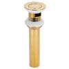 Wash Basin Sink Drain Anti Clogging Bathroom Drainer Stopper Accessories Non Overflow Gold(Flap with Hole )