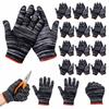 12Pairs Thickened Knit Work Gloves Anti-Slip Protective Hand Gloves Cotton Work Gloves  Repair Work