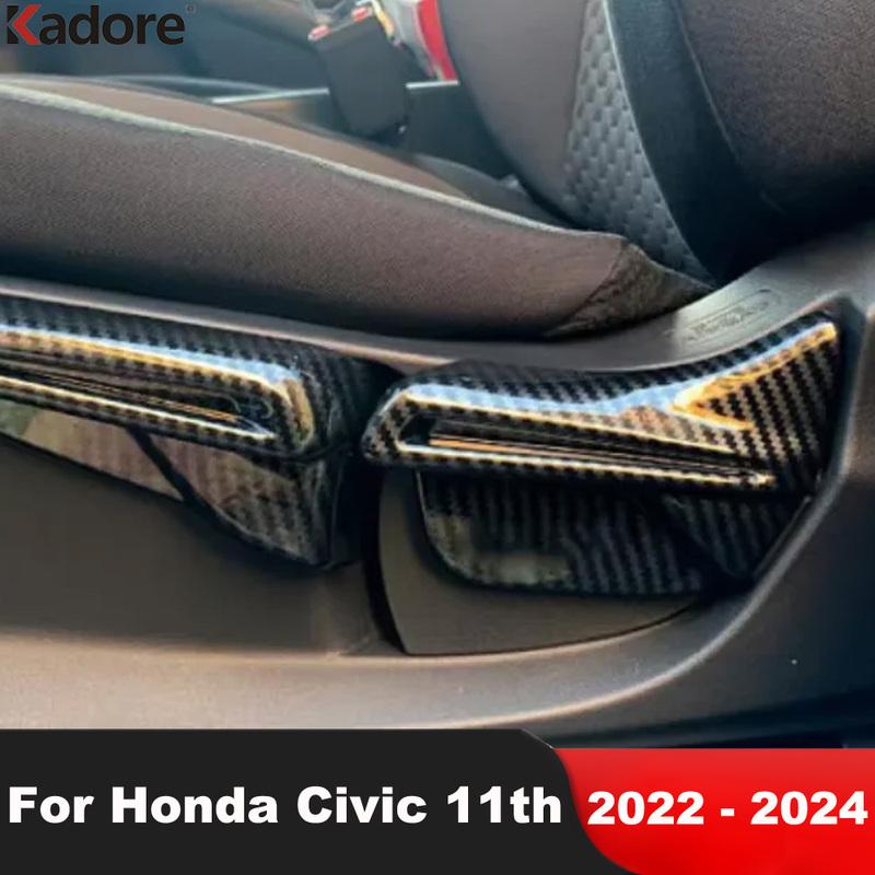 Car Seat Adjustment Switch Control Button Panel Cover Trim For Honda Civic 11th Sedan   2024 Carbon Interior Accessories