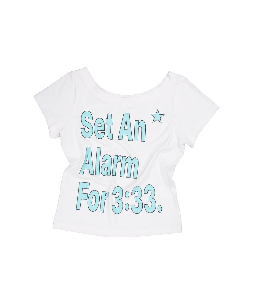 SETUP-EXE Alarm Wide Neck Top / White