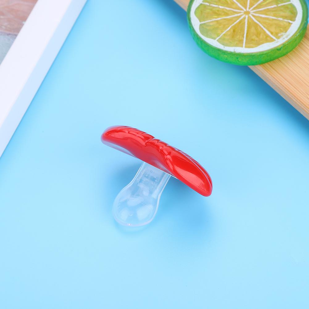 Dětské Dudlík Dudlík Legrační Rty Potravinářský Silikonový Dudlík Červený