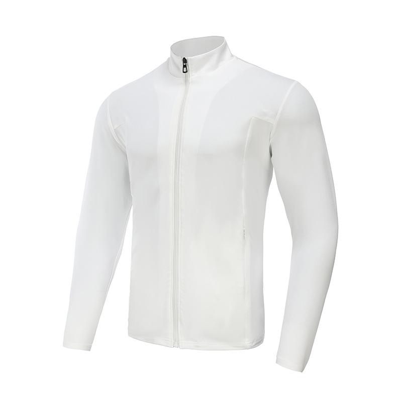 Windproof Quick-Dry Long Sleeve Running Jacket - Men's Thin Stand Collar Sports Cardigan for Spring & Autumn Outdoor Training