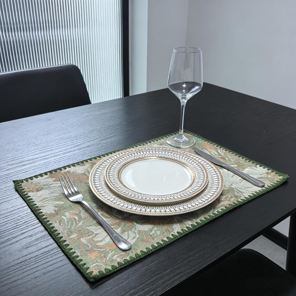 Cotton Linen Washable Table Pads 12x18 Inch Dining Room Kitchen Home Restaurant Decor Placemats