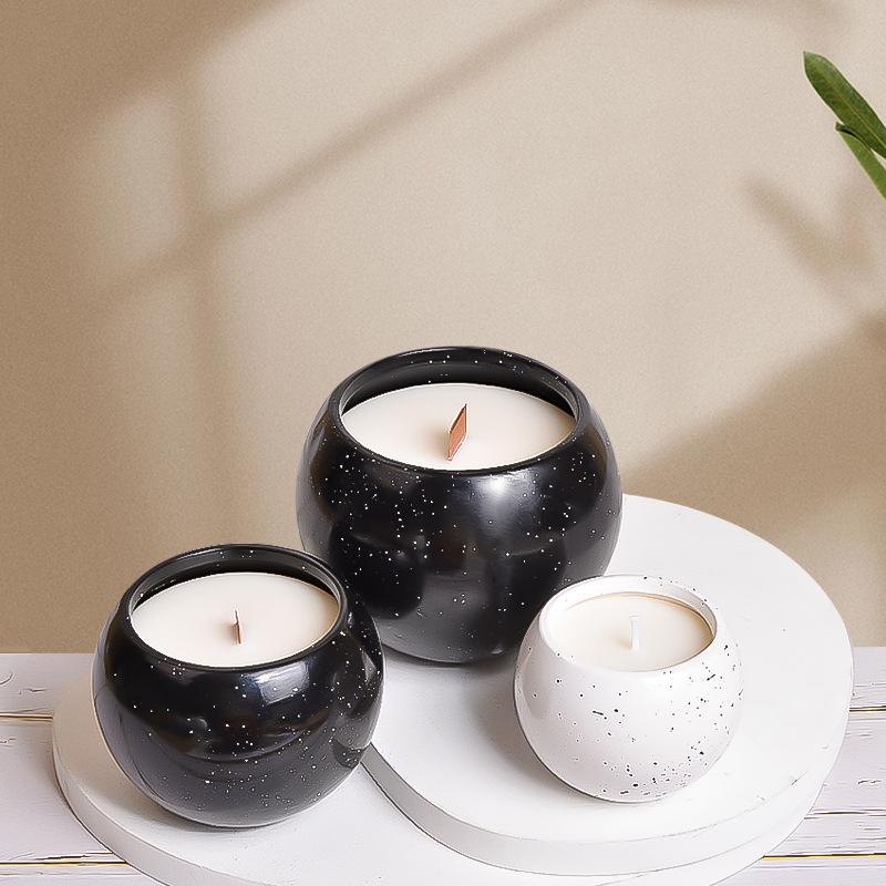 Planet Cup Aromatherapy Candle Bedroom Home Indoor Decoration Fragrance Romantic Gift Black Glass Cup Aromatherapy