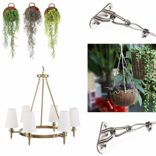 YFFSFDC Rectangular Pad Eyes, 10-Piece Set with 20 Screws, Eye Plate, Stainless Steel Loop, 304 Stainless Steel, M5, Ceiling Hook, U-Shaped, Fixing Ha