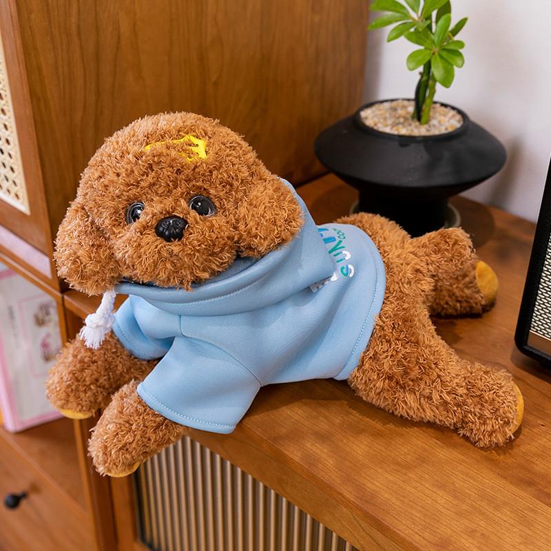Hoodie Teddy Dog Plush Toy Cute Cartoon Collar Animal Doll Girl Gift Birthday