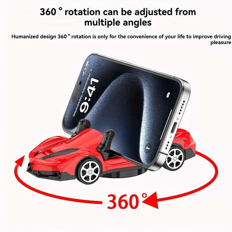 2-in-1 Racing Car Phone Holder Car Desktop Decor Stand 360° Rotatable Universal for All Smartphones Mount
