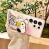New Year gift Cute Snoopy Polka Dots phone case For Samsung S21 S22 S23 S24 S30 S25 Ultra Plus Note10 Funny Snoopy bracket Cover