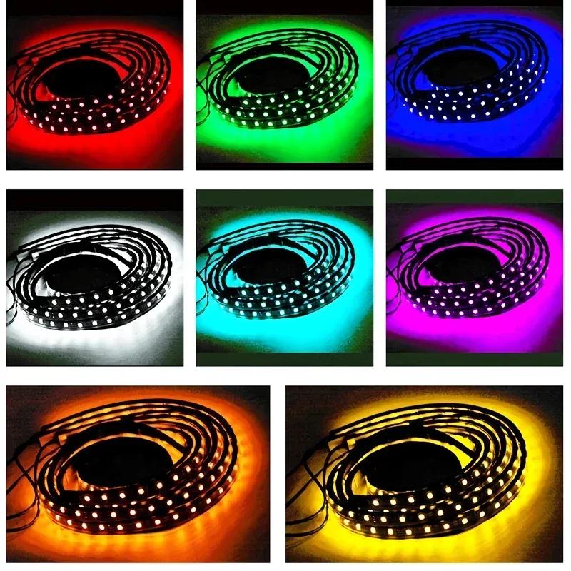 Car Underglow LED Strip Lights RGB Neon Underbody Light APP Remote Control Dream Color Auto Exterior Decorative Atmosphere Lamp